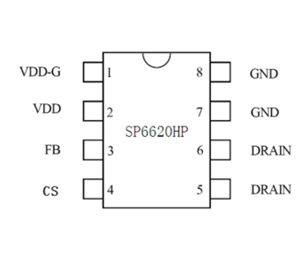 SP6620HP 18W適配器方案，內(nèi)置MOS