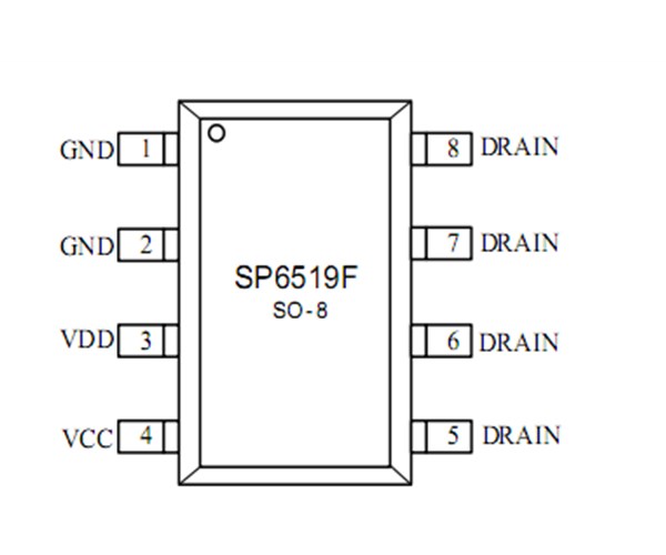 SP6519,100V同步整流，3.3V-15V，支持30WPD、正負端整流、六級能效